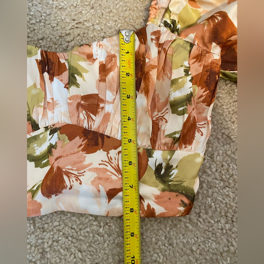 Abercrombie & Fitch Floral Satin Midi and Crop Top Set Size XS - Picture 10 of 10